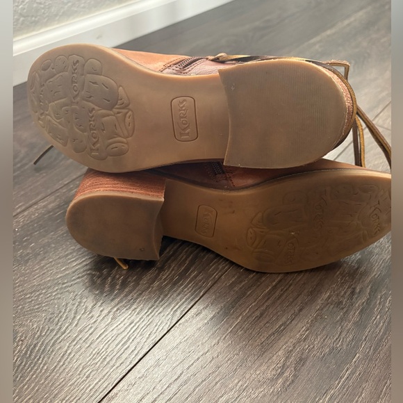 Korks Congac Leather Booties - Picture 4 of 9